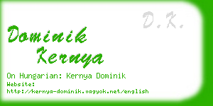 dominik kernya business card